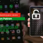 Manos sosteniendo smartphones, una con la pantalla de bloqueo y la otra con aplicaciones. Cómo desbloquear un celular con un patrón.