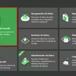 Interfaz de DroidKit que muestra opciones para desbloquear el bloqueo de pantalla del teléfono Android, omitir FRP y más.