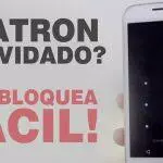 Smartphone con pantalla bloqueada y patrón de bloqueo. Desbloqueo del teléfono con antirrobo.