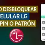 LG phone screen showing pattern unlock setup. Guía completa: Cómo desbloquear un celular LG.