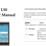 Manual de usuario Hisense L50: pantalla del teléfono que muestra la hora y las aplicaciones.
