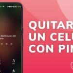 Pantalla bloqueada del teléfono inteligente que muestra la entrada del PIN y el texto 