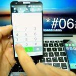 Manos marcando *#06# en un teléfono HTC para encontrar el IMEI. Desbloqueo de un teléfono HTC.
