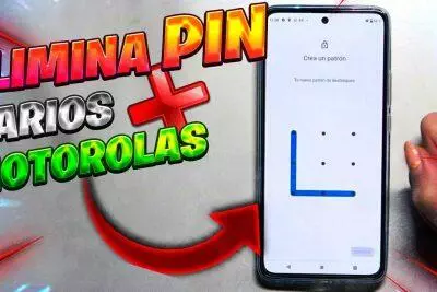 Pantalla de un teléfono Motorola con instrucciones para quitar el PIN. Desbloqueo de un teléfono Motorola.