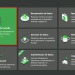 Interfaz de DroidKit que muestra opciones para desbloquear el bloqueo de pantalla del teléfono Android, omitir FRP y más.