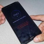 Pantalla de restablecimiento de fábrica del Huawei Y5 2018 que muestra 