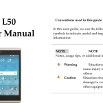 Manual de usuario Hisense L50: pantalla del teléfono que muestra la hora y las aplicaciones.